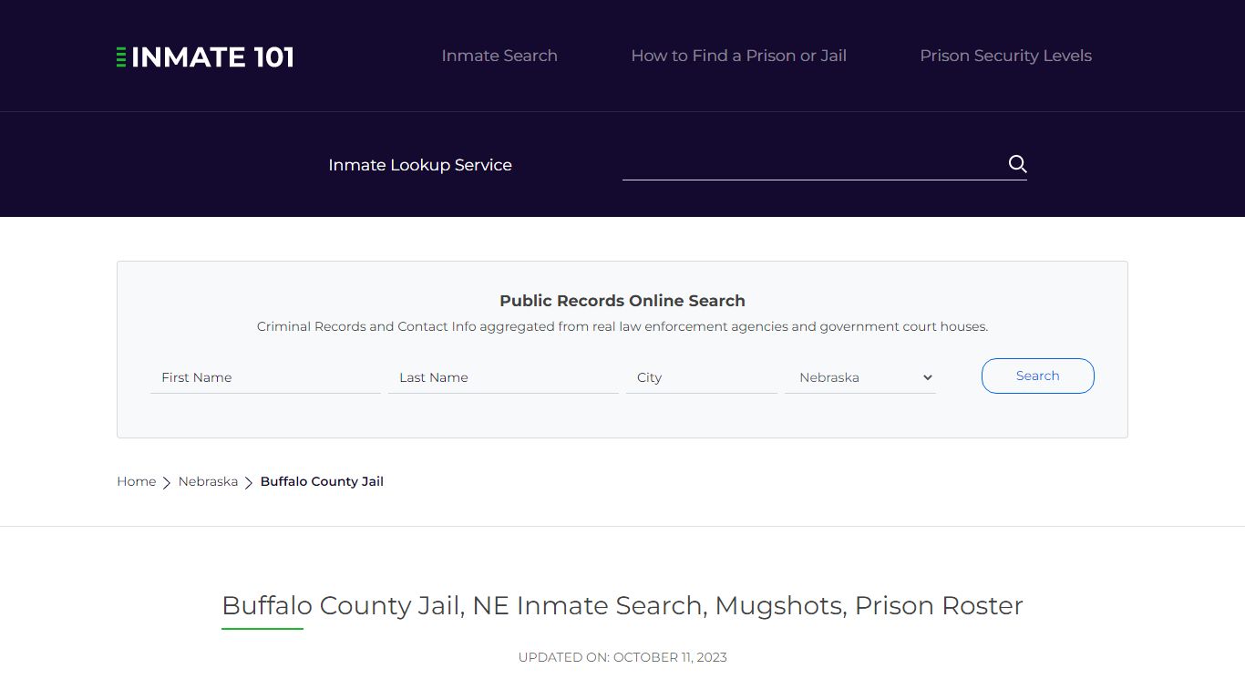 Buffalo County Jail, NE Inmate Search, Mugshots, Prison Roster
